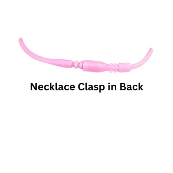 1  Homco style Easter Playful White Bunny Rabbit Children's Necklace - Picture 4 of 4